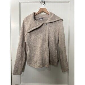 Avia Cream Asymmetrical Zip Fleece Jacket